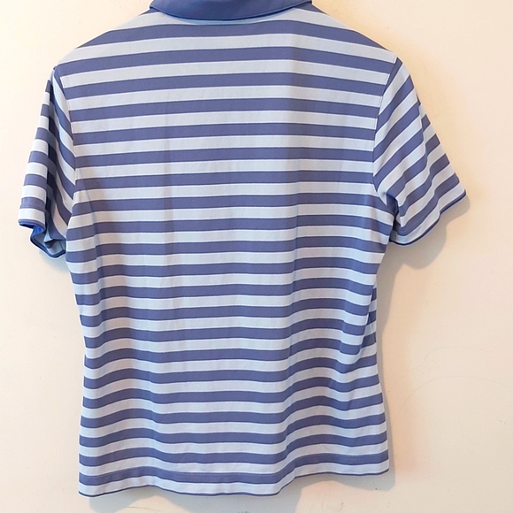 NIKE | Boys Striped Golf Polo Shirt Purple Blue Size Large (12-14) - Picture 2 of 9